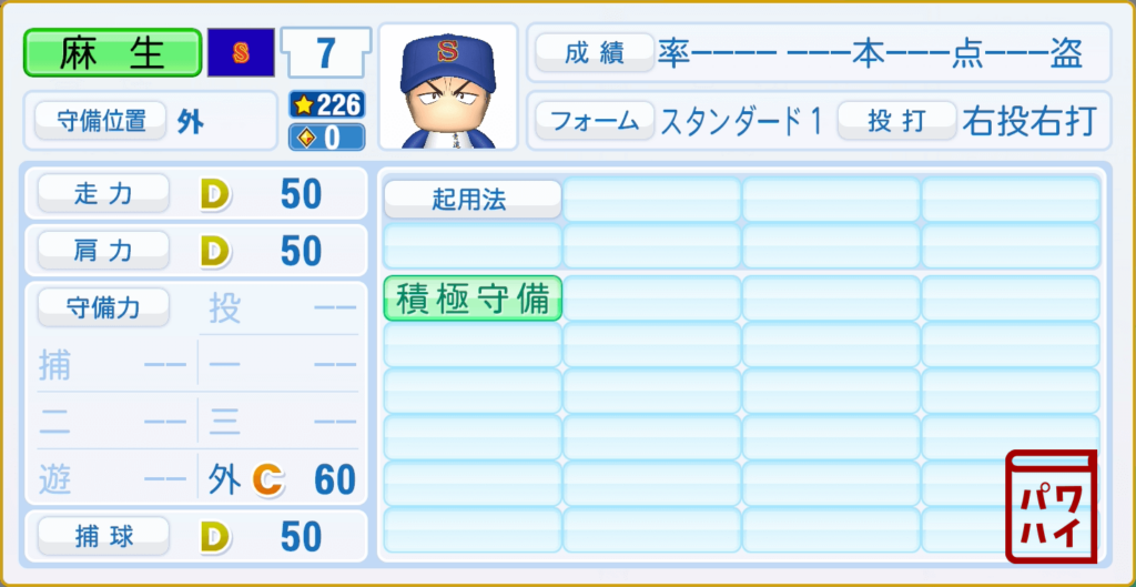 ダイヤのA act2・麻生尊のパワプロ再現-守備